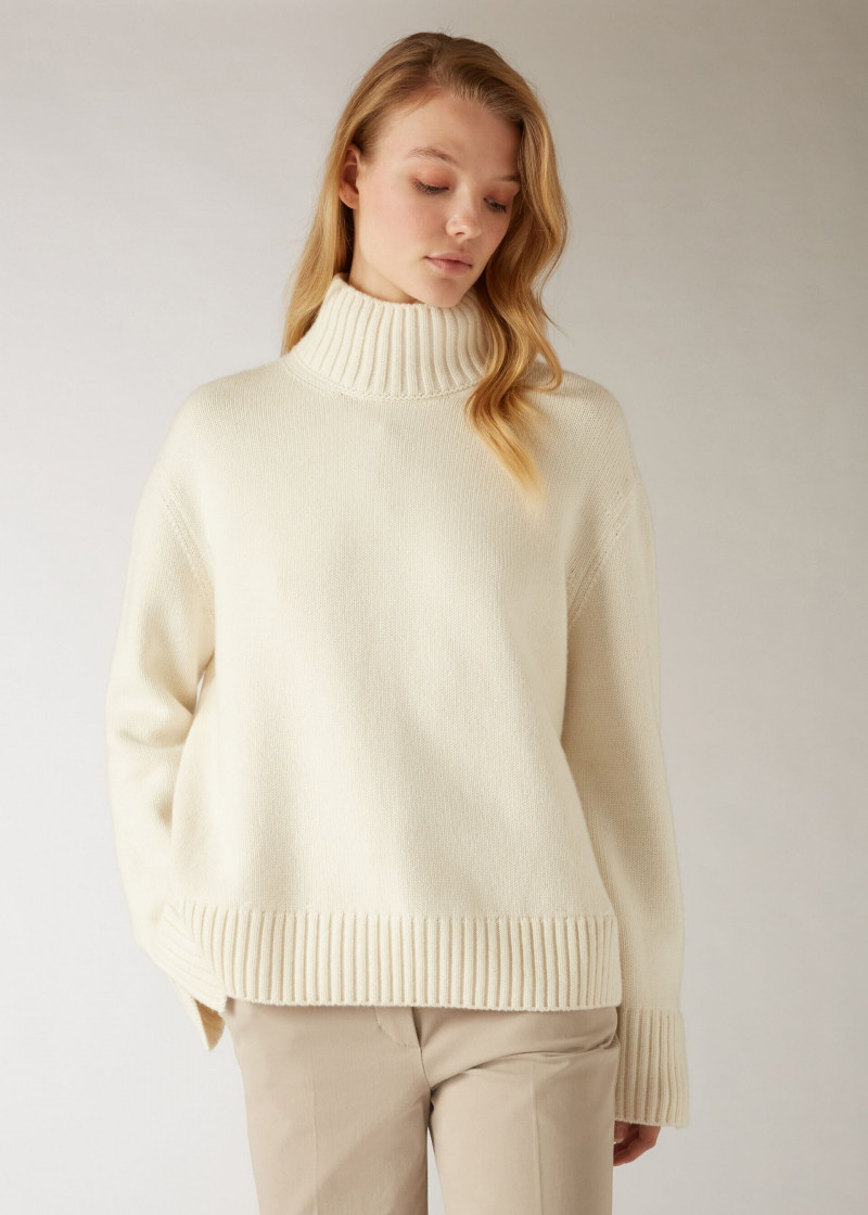 Roos Abels featured in  the Loro Piana lookbook for Pre-Fall 2022