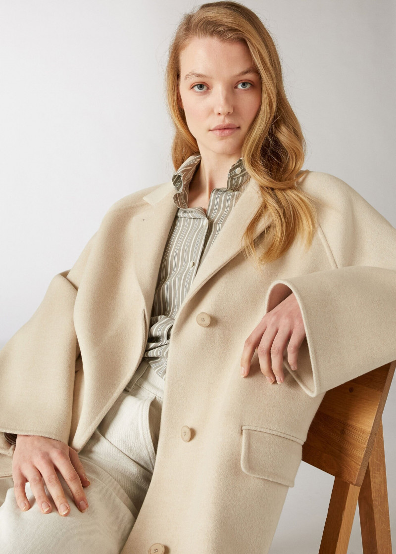 Roos Abels featured in  the Loro Piana lookbook for Pre-Fall 2022