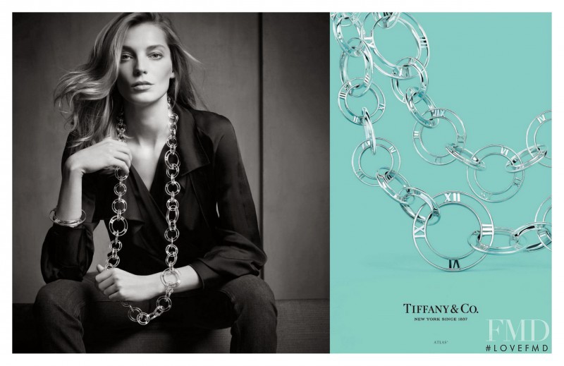 Daria Werbowy featured in  the Tiffany & Co. advertisement for Spring/Summer 2014