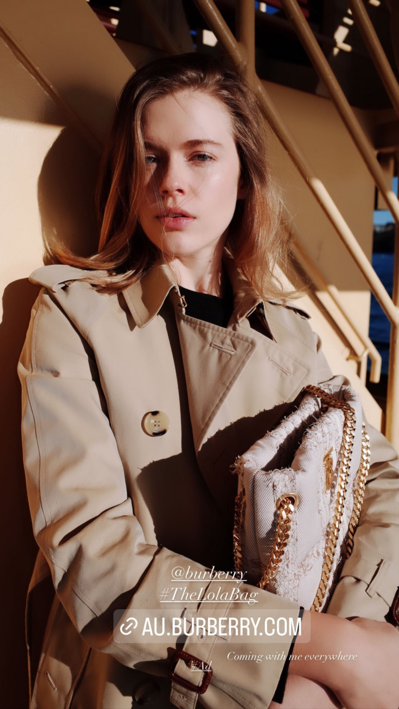 Victoria Lee featured in  the Burberry Social Media advertisement for Pre-Fall 2022