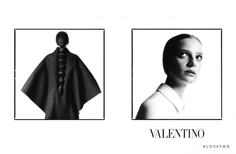 Ine Neefs featured in  the Valentino advertisement for Autumn/Winter 2014