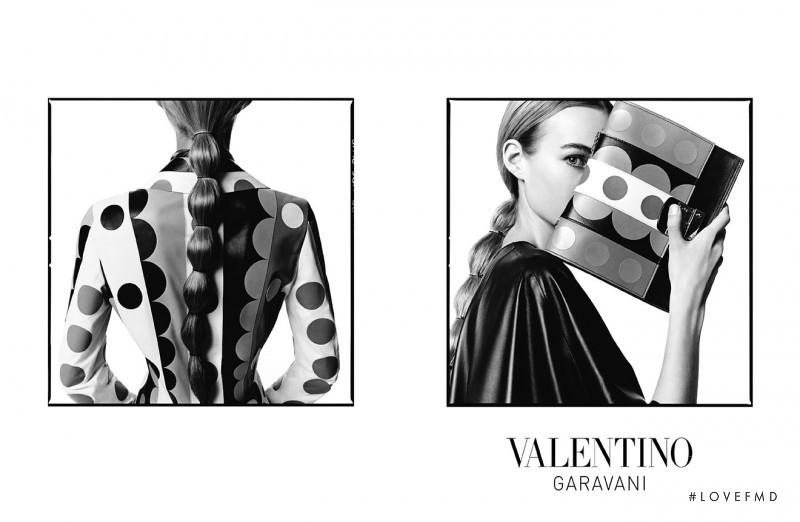 Harleth Kuusik featured in  the Valentino advertisement for Autumn/Winter 2014