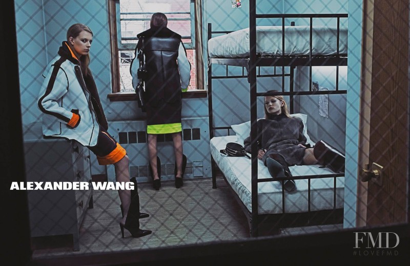 Anna Ewers featured in  the Alexander Wang advertisement for Autumn/Winter 2014