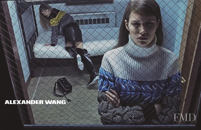 Anna Ewers featured in  the Alexander Wang advertisement for Autumn/Winter 2014