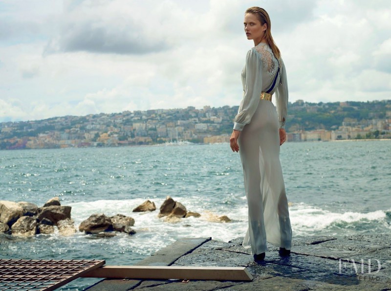 Karmen Pedaru featured in  the Francesco Scognamiglio advertisement for Autumn/Winter 2014