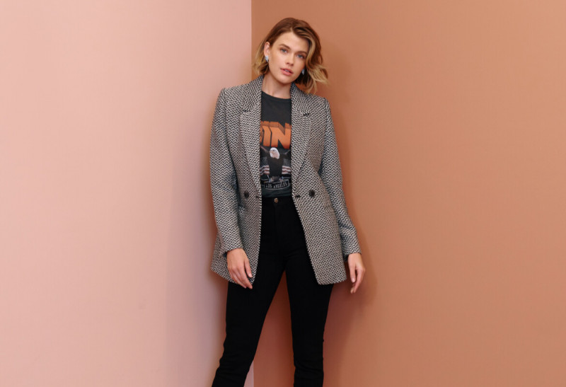 Victoria Lee featured in  the David Jones Pre Press Day Shoot advertisement for Autumn/Winter 2021