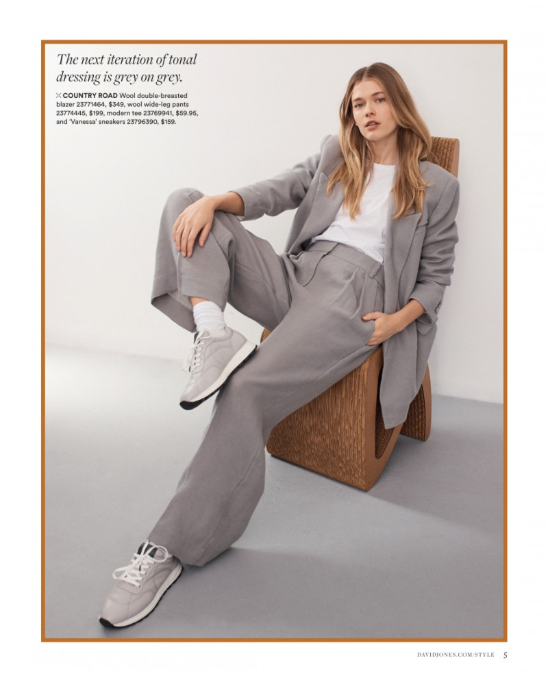 Victoria Lee featured in  the David Jones New Mood Style catalogue for Fall 2021