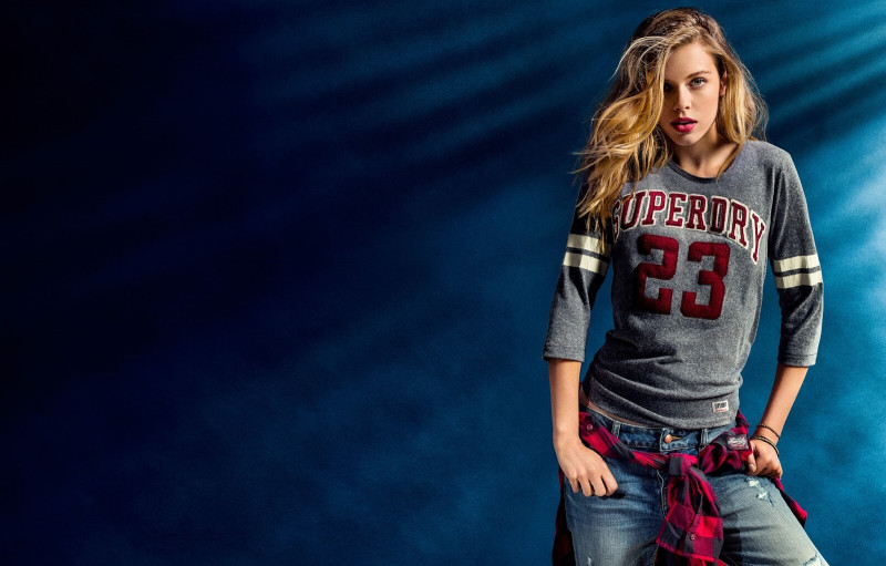 Victoria Lee featured in  the Superdry advertisement for Autumn/Winter 2015