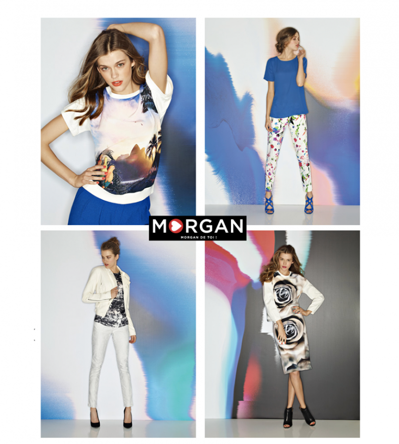 Victoria Lee featured in  the Morgan advertisement for Autumn/Winter 2014