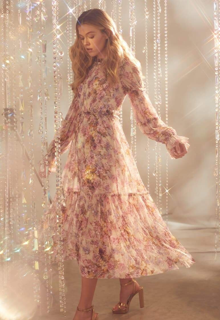 Victoria Lee featured in  the Needle & Thread lookbook for Summer 2020
