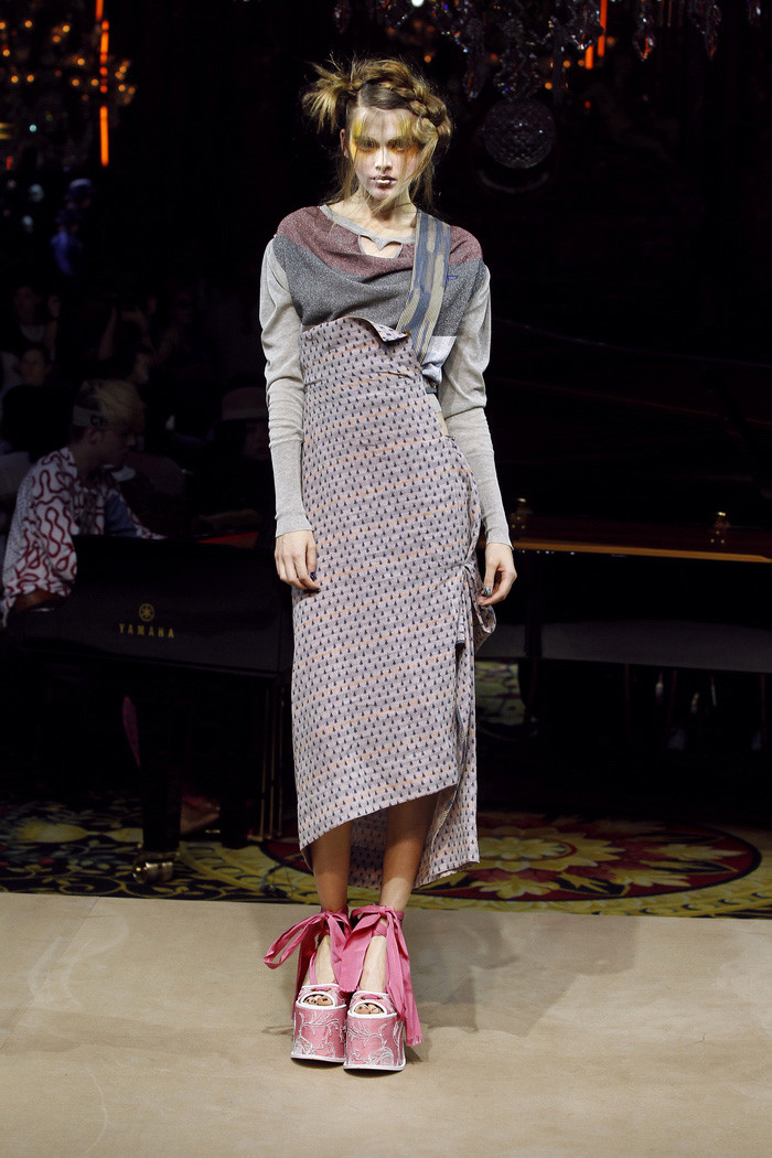 Victoria Lee featured in  the Vivienne Westwood Gold Label fashion show for Spring/Summer 2012