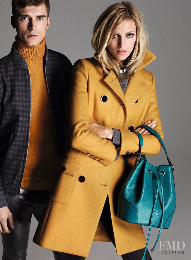 Anja Rubik featured in  the Gucci advertisement for Pre-Fall 2014