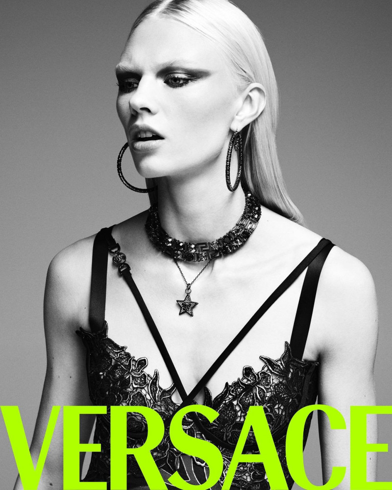 Vilma Sjöberg featured in  the Versace advertisement for Spring/Summer 2023
