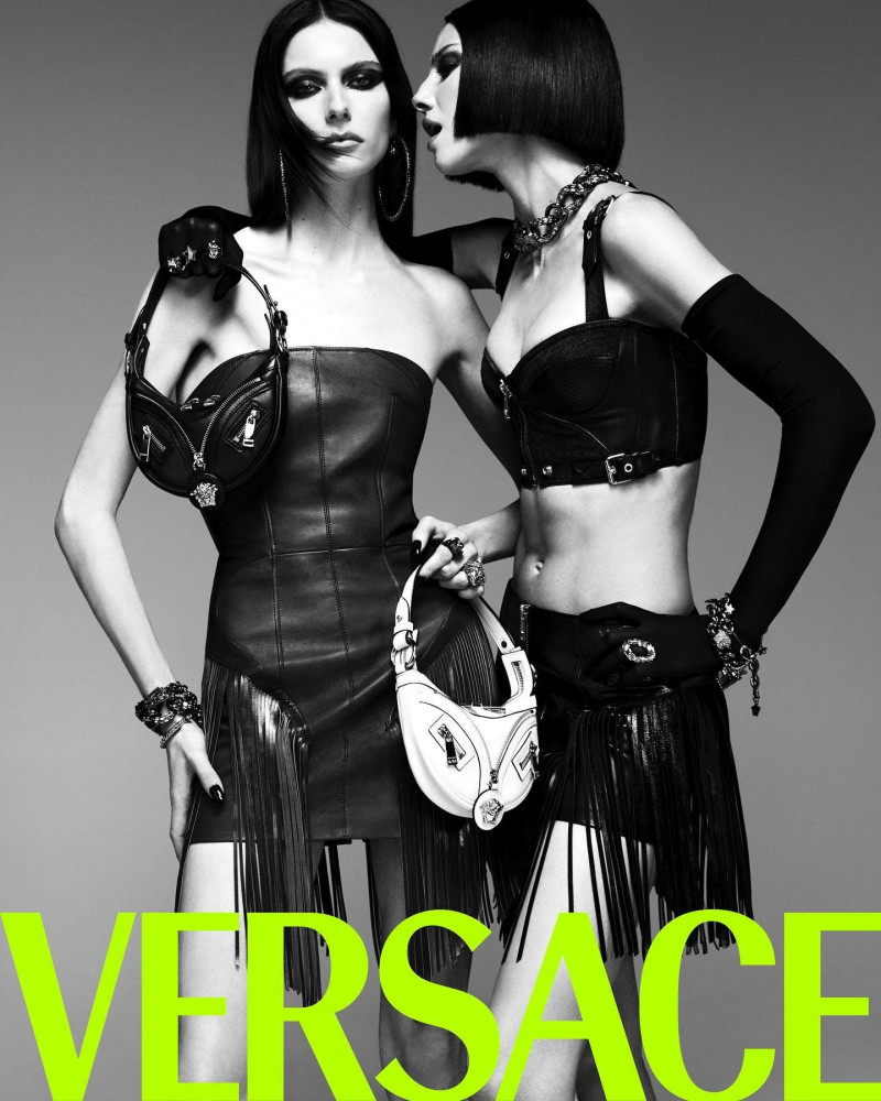 Lucy Markovic featured in  the Versace advertisement for Spring/Summer 2023