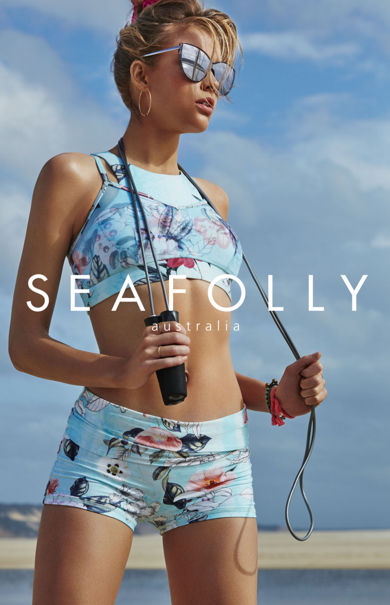 Victoria Lee featured in  the Seafolly advertisement for Summer 2017