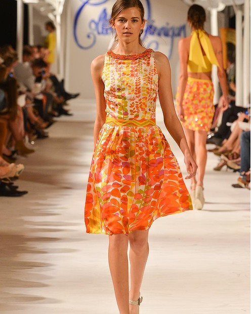 Victoria Lee featured in  the Collette Dinnigan fashion show for Resort 2014