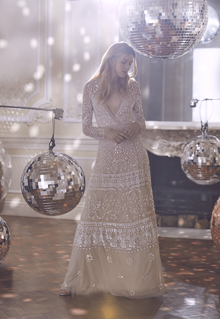 Victoria Lee featured in  the Needle & Thread Snowflake Collection lookbook for Spring/Summer 2020