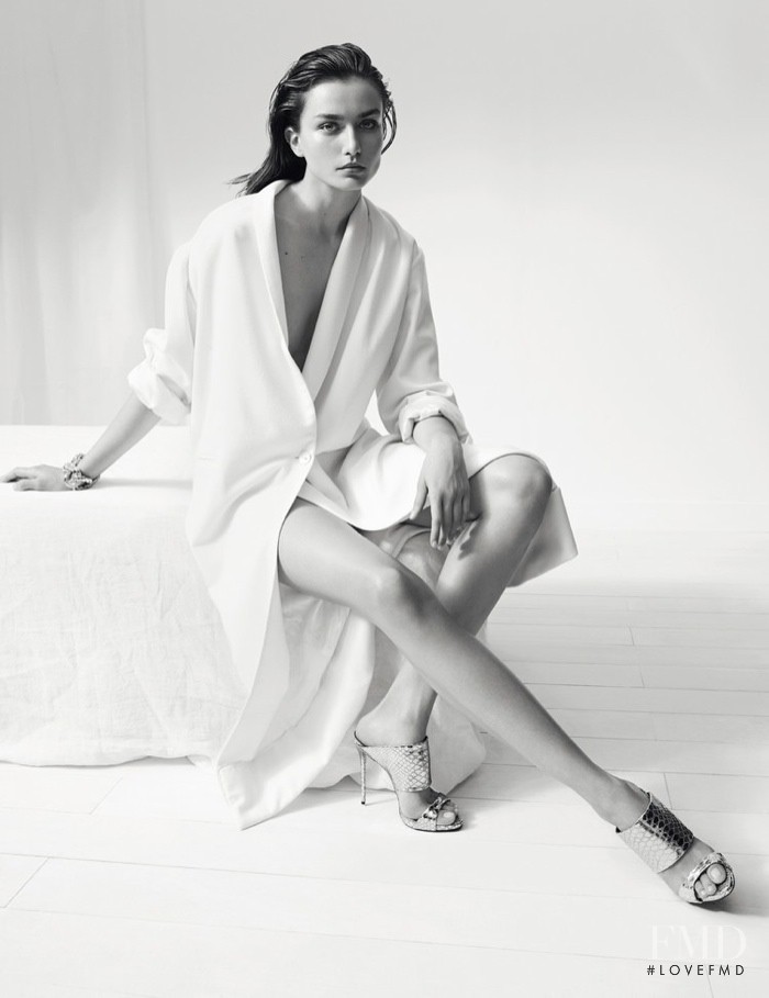 Andreea Diaconu featured in  the Giuseppe Zanotti advertisement for Autumn/Winter 2014