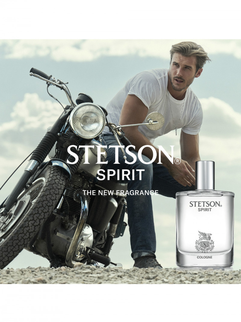 Dusty Lachowicz featured in  the Stetson Spirit fragrance advertisement for Autumn/Winter 2021