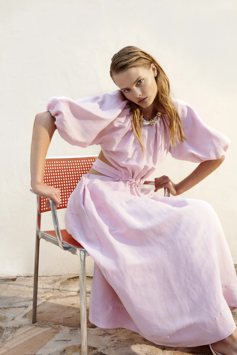 Zoe Blume featured in  the Aje Chroma advertisement for Resort 2021