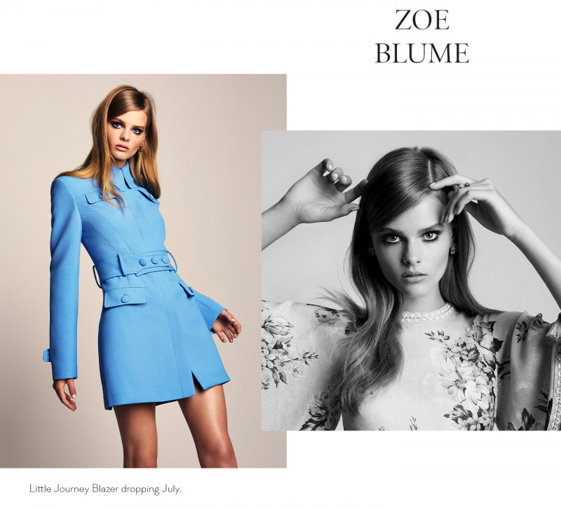 Zoe Blume featured in  the Alice McCall advertisement for Winter 2020