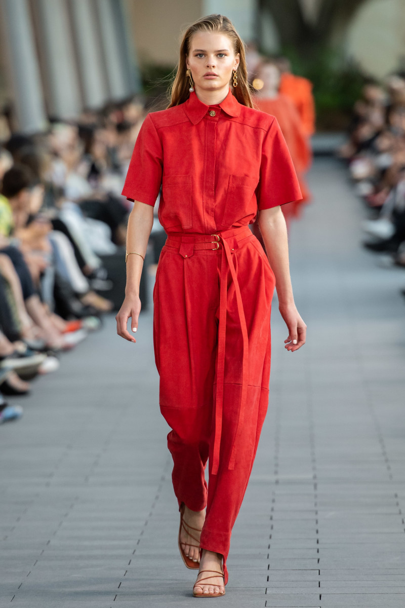 Zoe Blume featured in  the Aje fashion show for Resort 2020