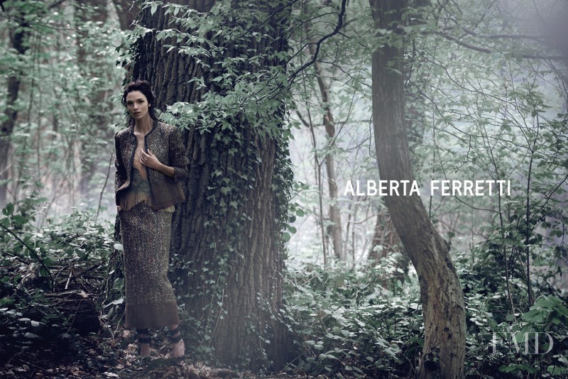 Mariacarla Boscono featured in  the Alberta Ferretti advertisement for Autumn/Winter 2014