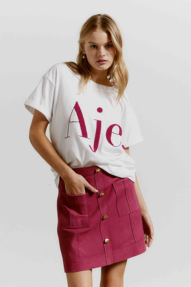 Zoe Blume featured in  the Aje lookbook for Autumn/Winter 2021