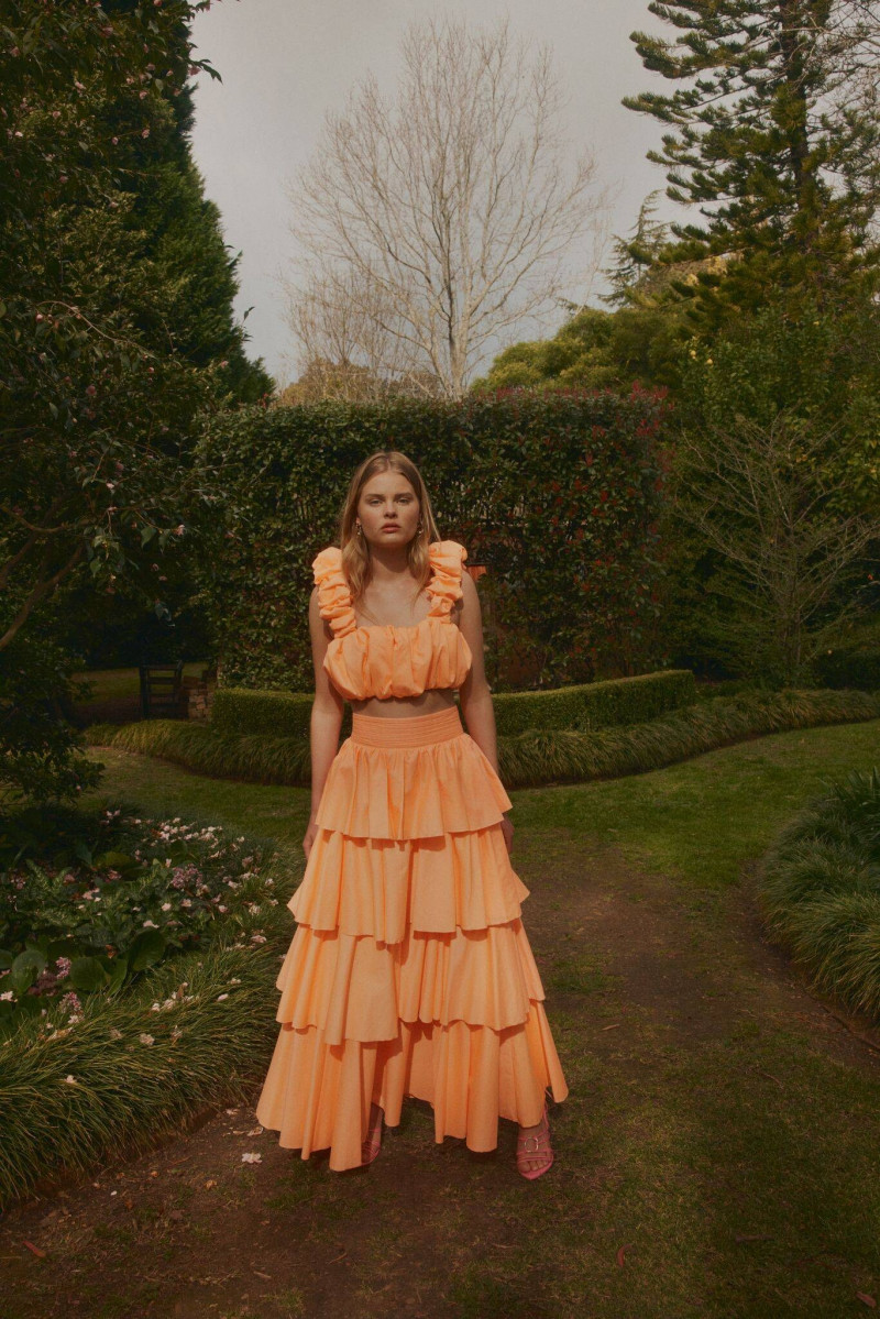 Zoe Blume featured in  the Aje advertisement for Resort 2022