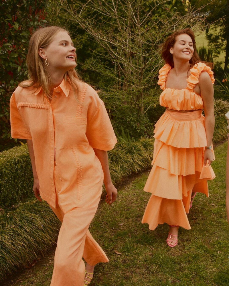 Zoe Blume featured in  the Aje advertisement for Resort 2022