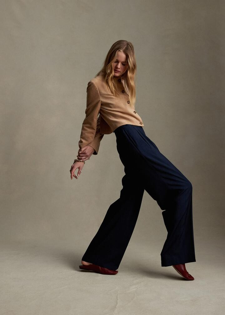 Zoe Blume featured in  the P. Johnson lookbook for Pre-Fall 2021