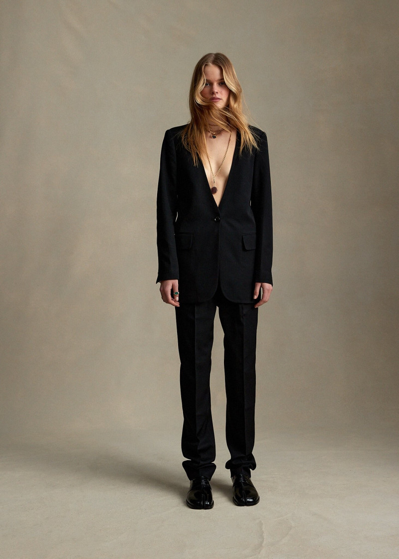 Zoe Blume featured in  the P. Johnson lookbook for Pre-Fall 2021