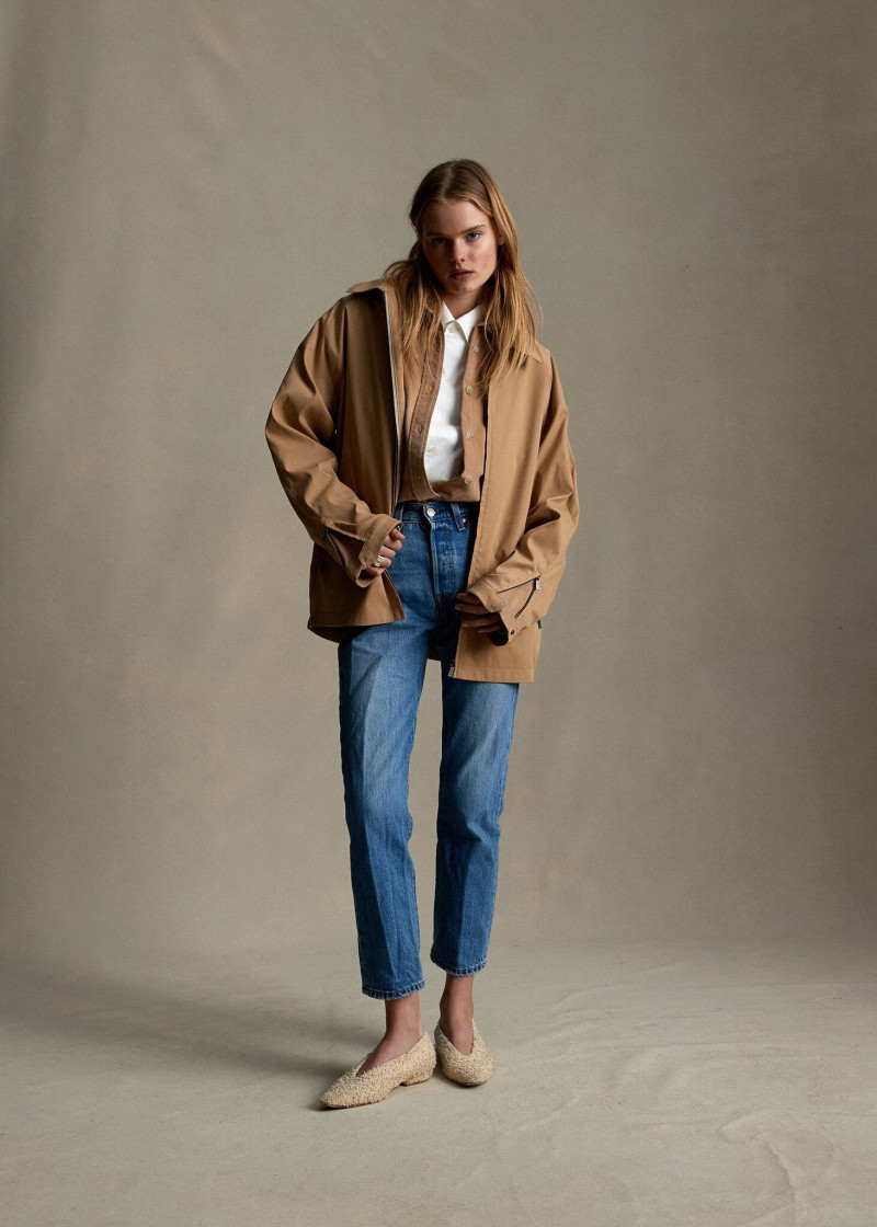 Zoe Blume featured in  the P. Johnson lookbook for Pre-Fall 2021