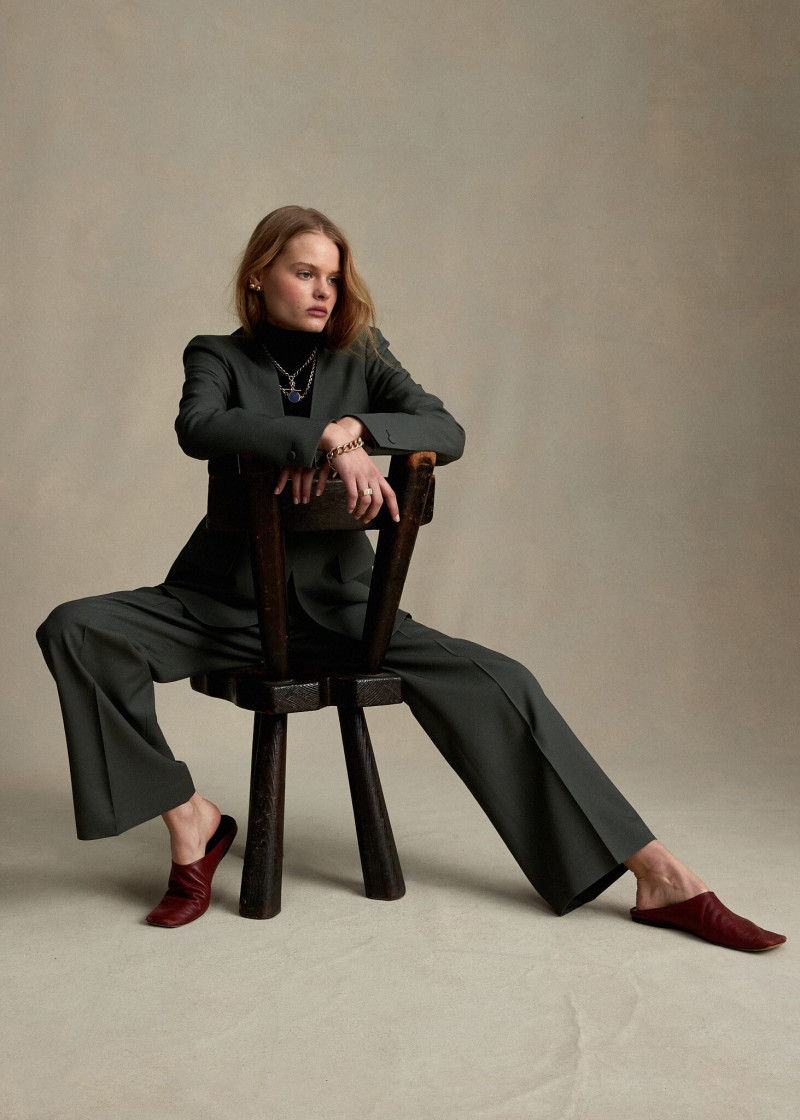 Zoe Blume featured in  the P. Johnson lookbook for Pre-Fall 2021