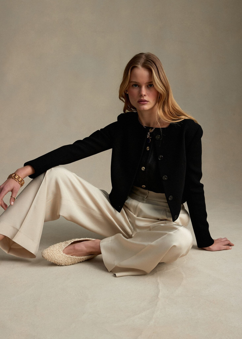 Zoe Blume featured in  the P. Johnson lookbook for Pre-Fall 2021