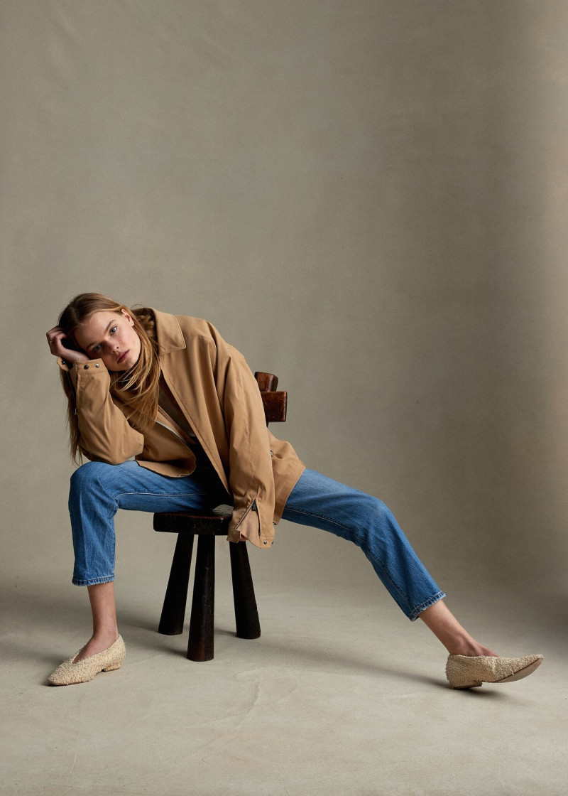 Zoe Blume featured in  the P. Johnson lookbook for Pre-Fall 2021