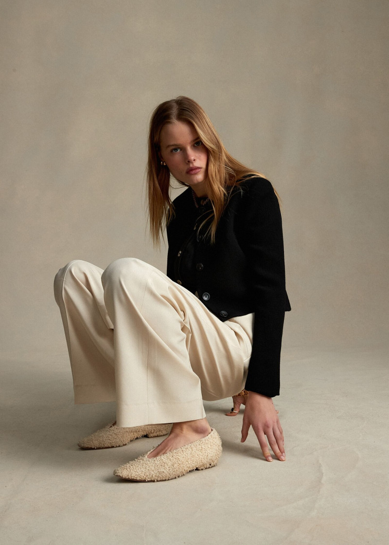 Zoe Blume featured in  the P. Johnson lookbook for Pre-Fall 2021