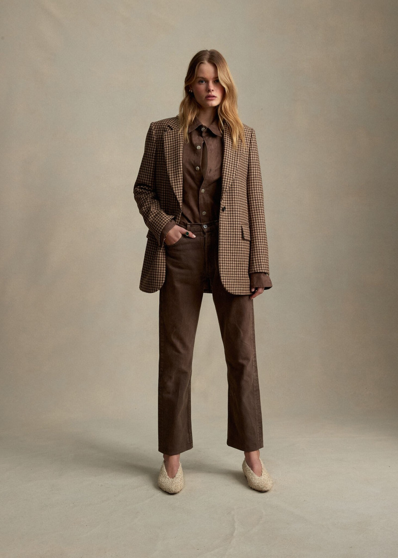 Zoe Blume featured in  the P. Johnson lookbook for Pre-Fall 2021