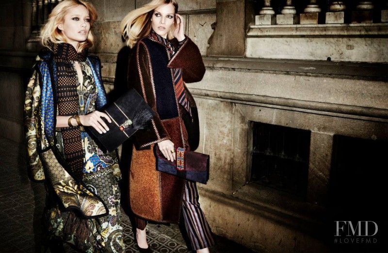 Karmen Pedaru featured in  the Etro advertisement for Autumn/Winter 2014