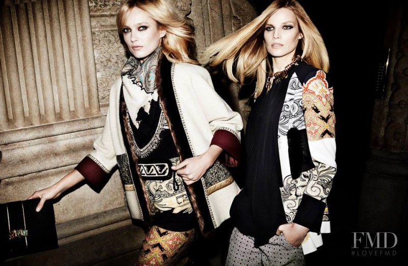 Karmen Pedaru featured in  the Etro advertisement for Autumn/Winter 2014