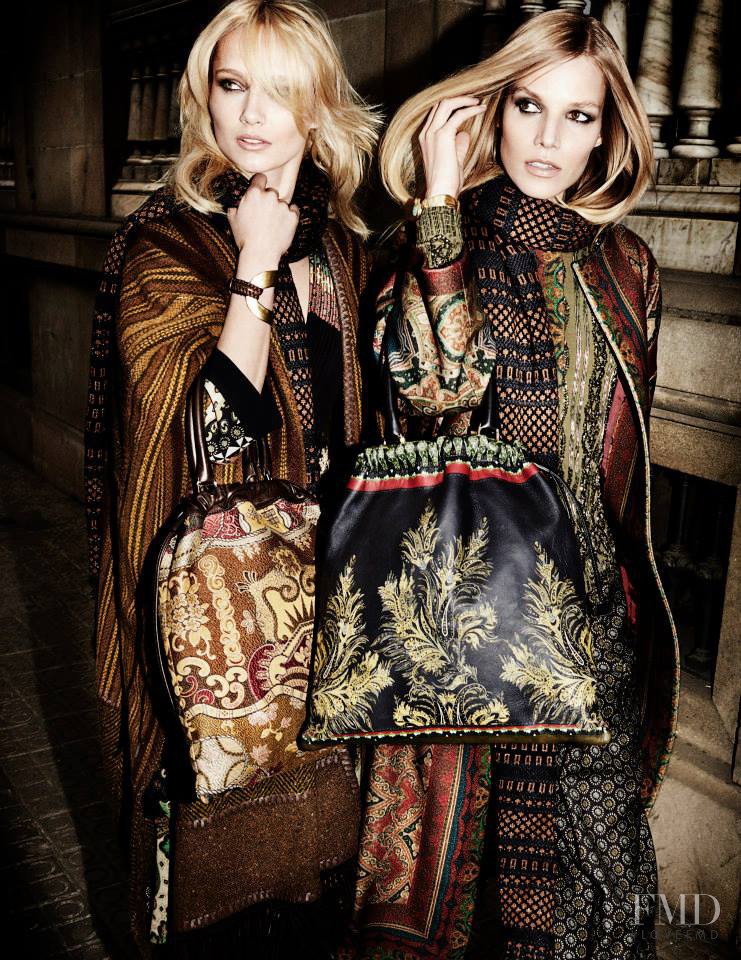 Karmen Pedaru featured in  the Etro advertisement for Autumn/Winter 2014