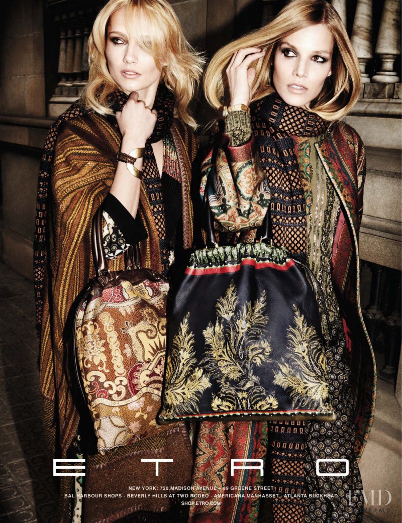 Karmen Pedaru featured in  the Etro advertisement for Autumn/Winter 2014