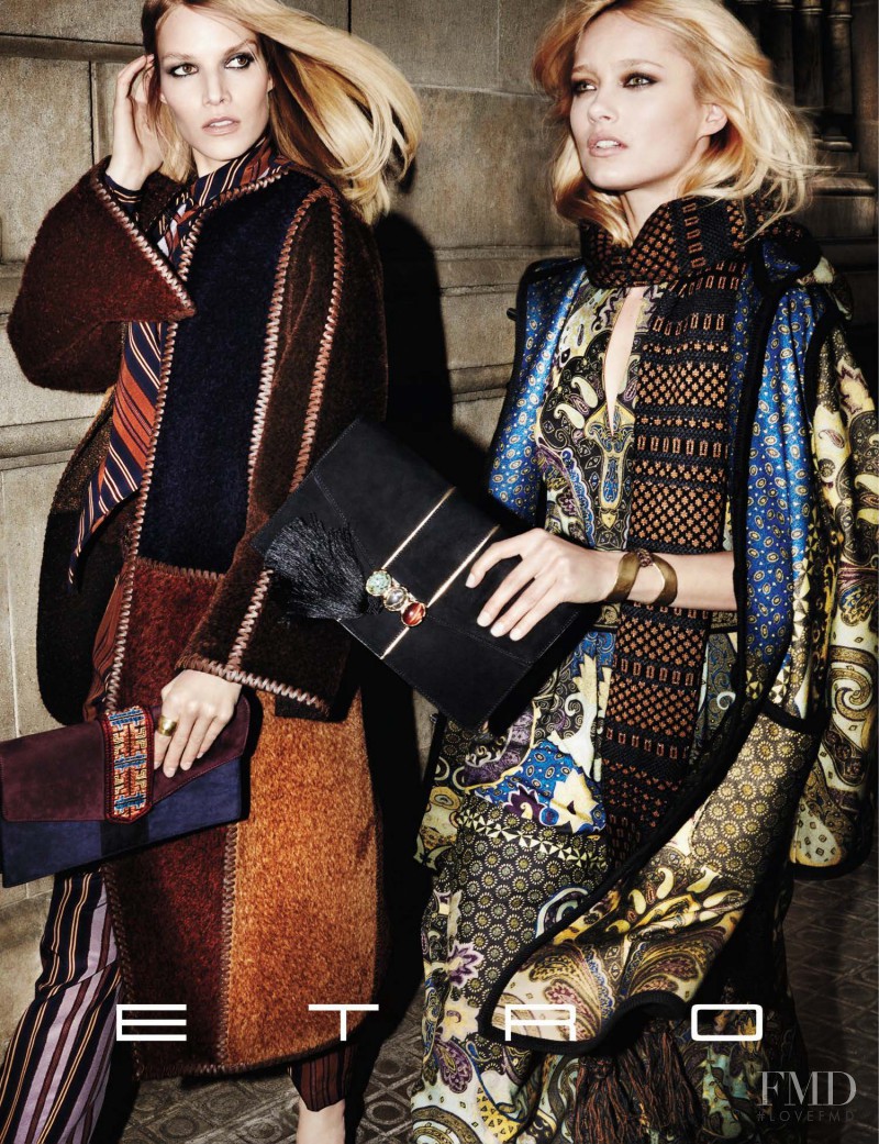 Karmen Pedaru featured in  the Etro advertisement for Autumn/Winter 2014