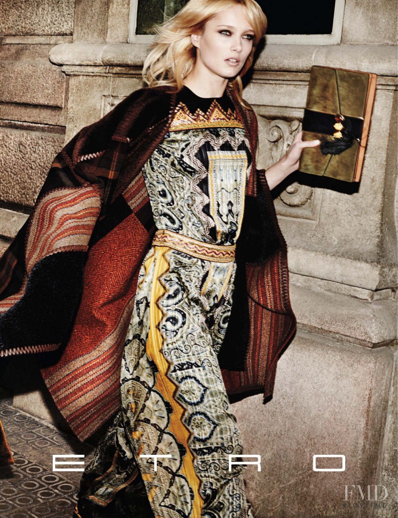 Karmen Pedaru featured in  the Etro advertisement for Autumn/Winter 2014