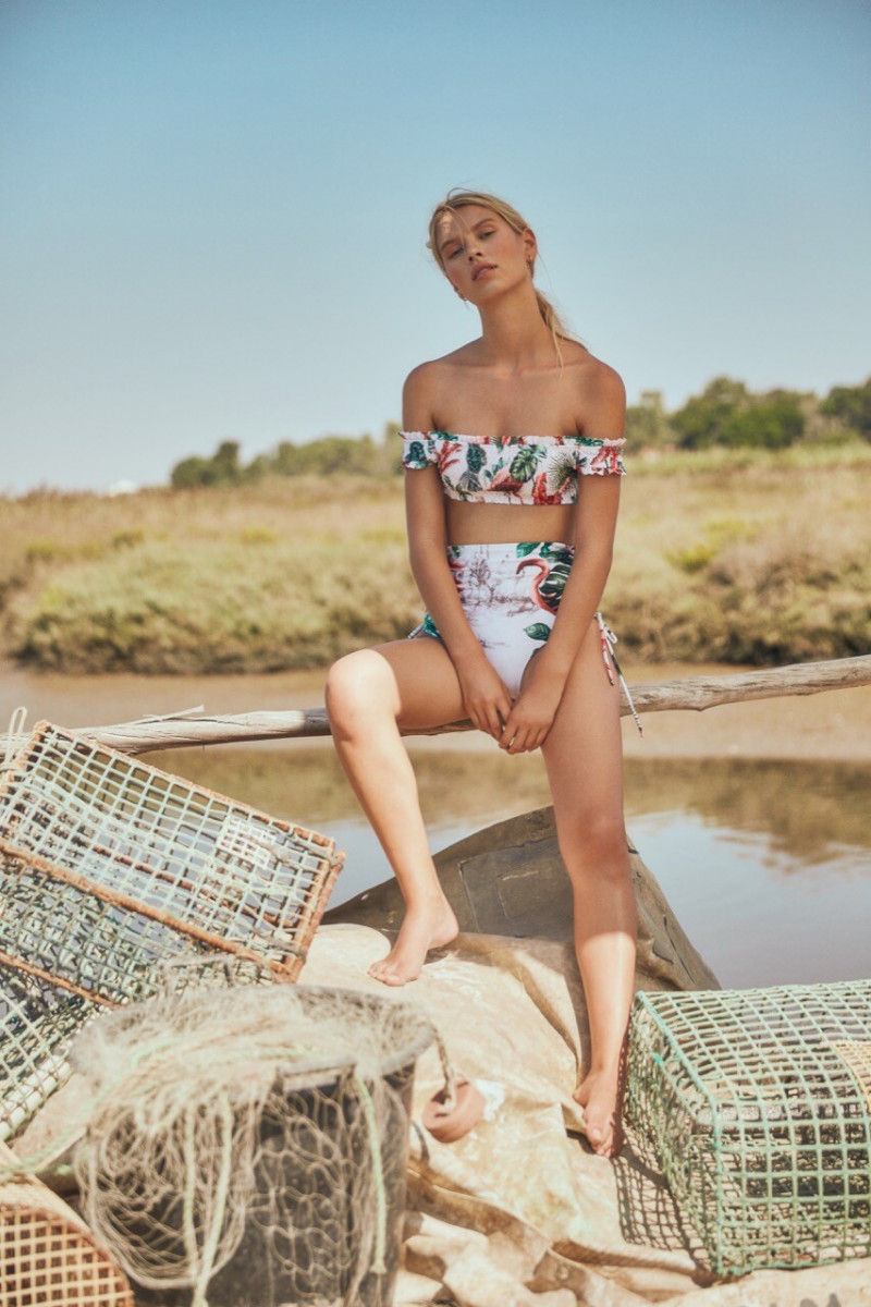 Lea Dina Mohr Seelenmeyer featured in  the Agua Bendita lookbook for Spring/Summer 2019