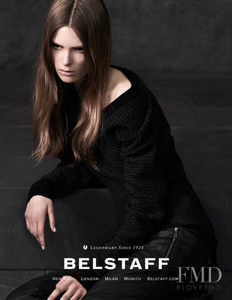 Caroline Brasch Nielsen featured in  the Belstaff advertisement for Pre-Fall 2014