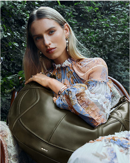 Lea Dina Mohr Seelenmeyer featured in  the Mimco advertisement for Winter 2022