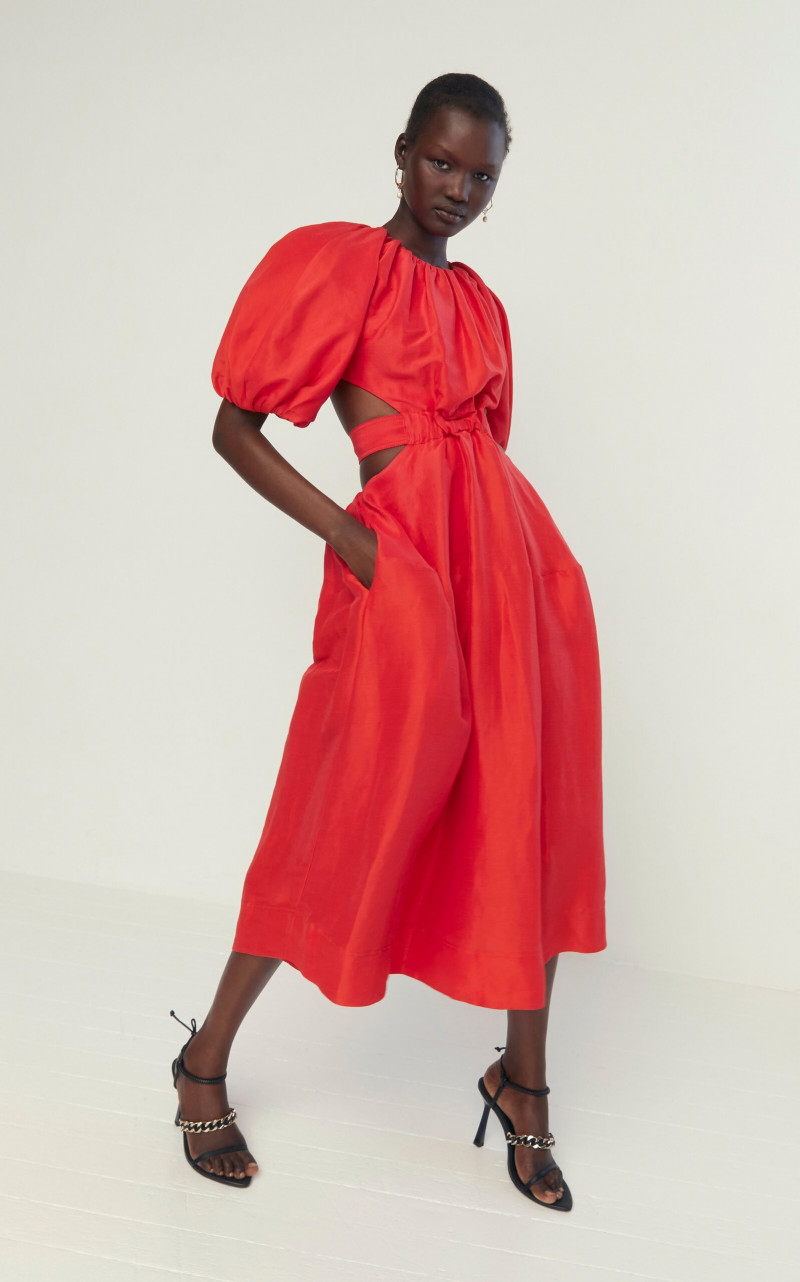 Abeny Nhial featured in  the Aje x Moda Operandi catalogue for Spring/Summer 2022