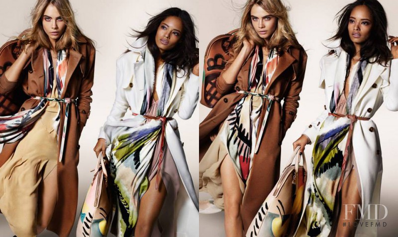 Cara Delevingne featured in  the Burberry advertisement for Autumn/Winter 2014
