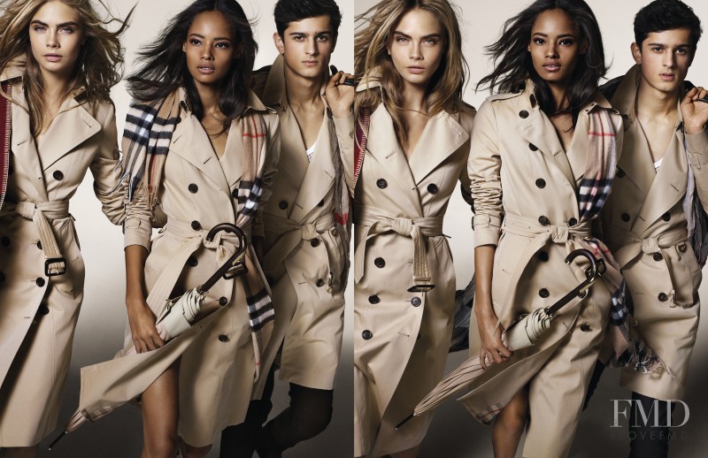 Cara Delevingne featured in  the Burberry advertisement for Autumn/Winter 2014